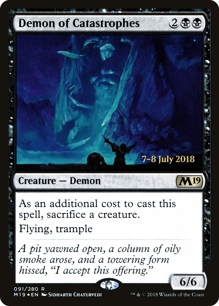 Demon of Catastrophes (PRE-91S) [Core Set 2019 Promos] Foil