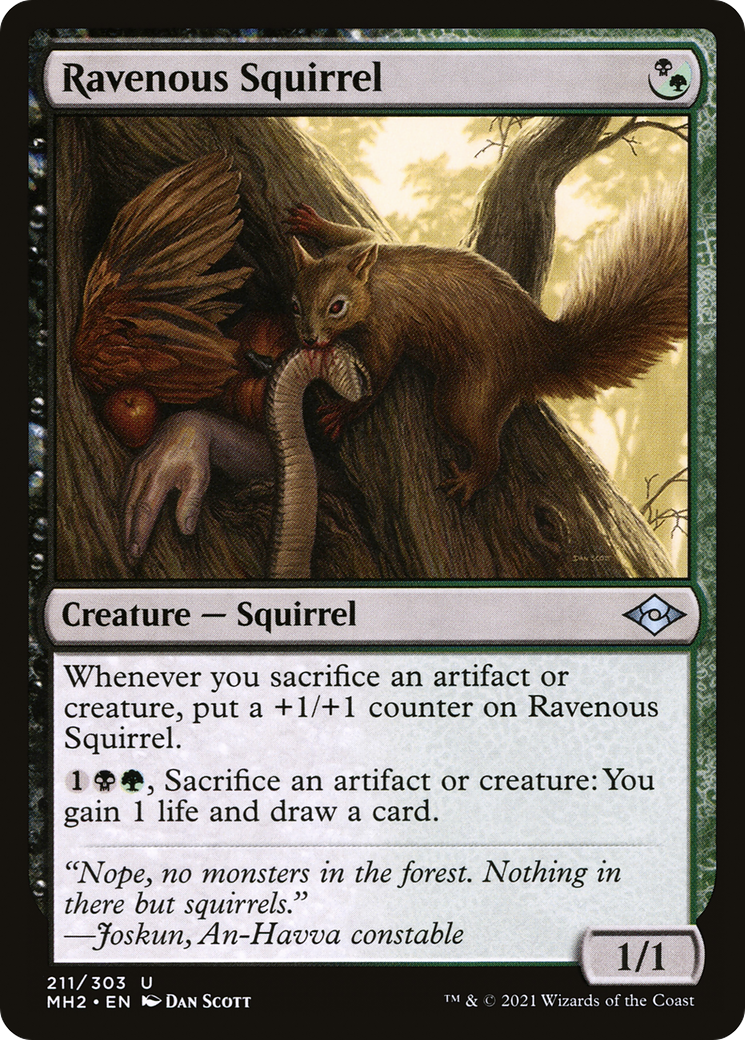 Ravenous Squirrel (MH2-211) [Modern Horizons 2] Foil