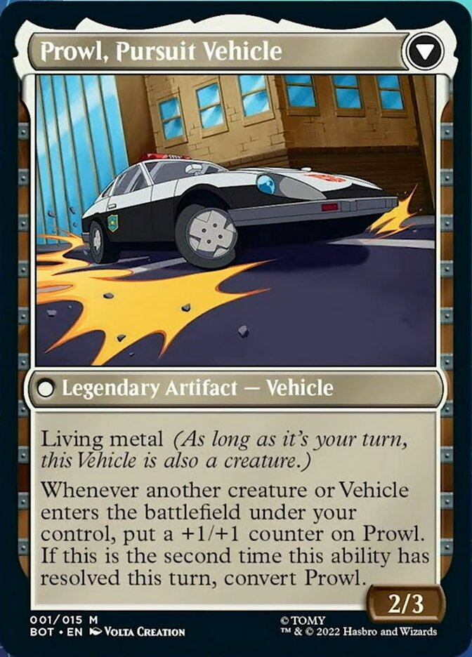 Prowl, Stoic Strategist // Prowl, Pursuit Vehicle (BOT-001) [Transformers]: (convertdfc) Foil