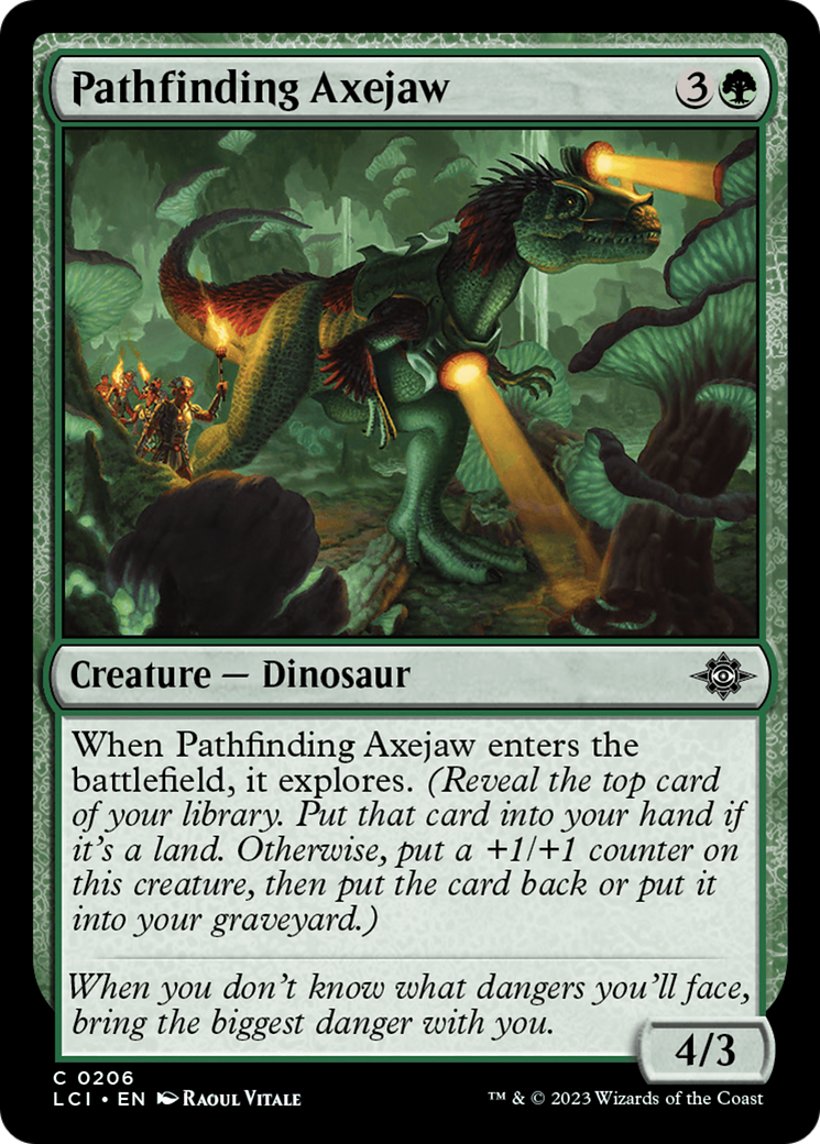 Pathfinding Axejaw (LCI-206) [The Lost Caverns of Ixalan] Foil