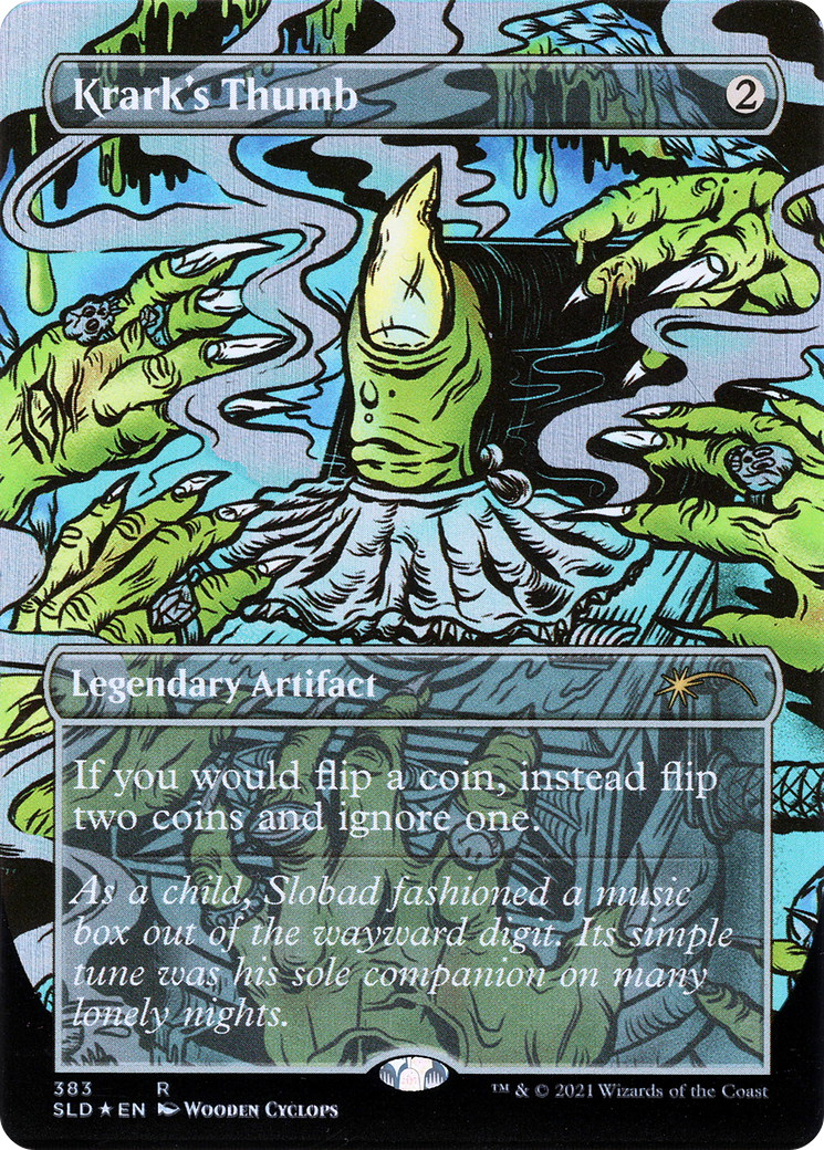 Krark's Thumb (SLD-383) (Borderless) [Secret Lair Drop] Foil