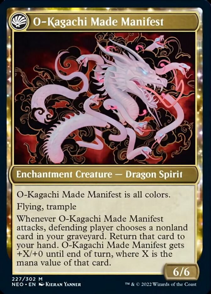 The Kami War // O-Kagachi Made Manifest (NEO-227) [Kamigawa: Neon Dynasty]: (fandfc, enchantment)
