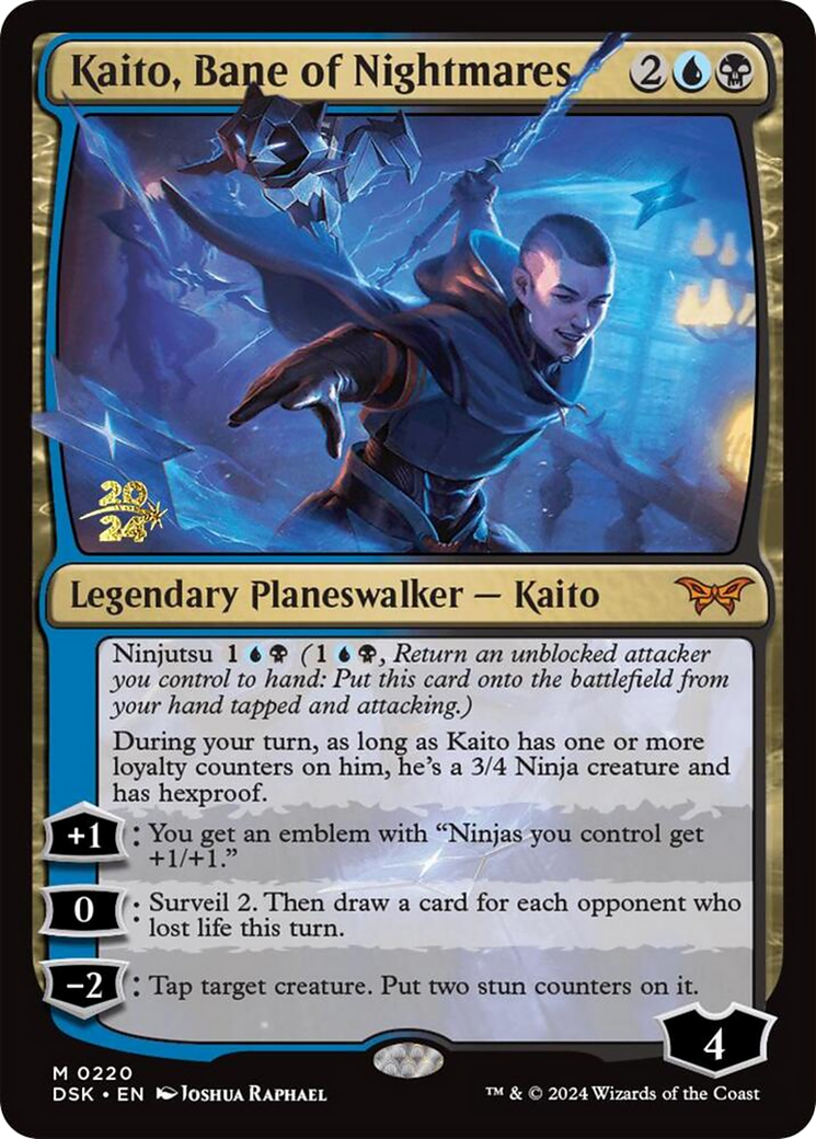 Kaito, Bane of Nightmares (PRE-220S) [Duskmourn: House of Horror Promos] Foil