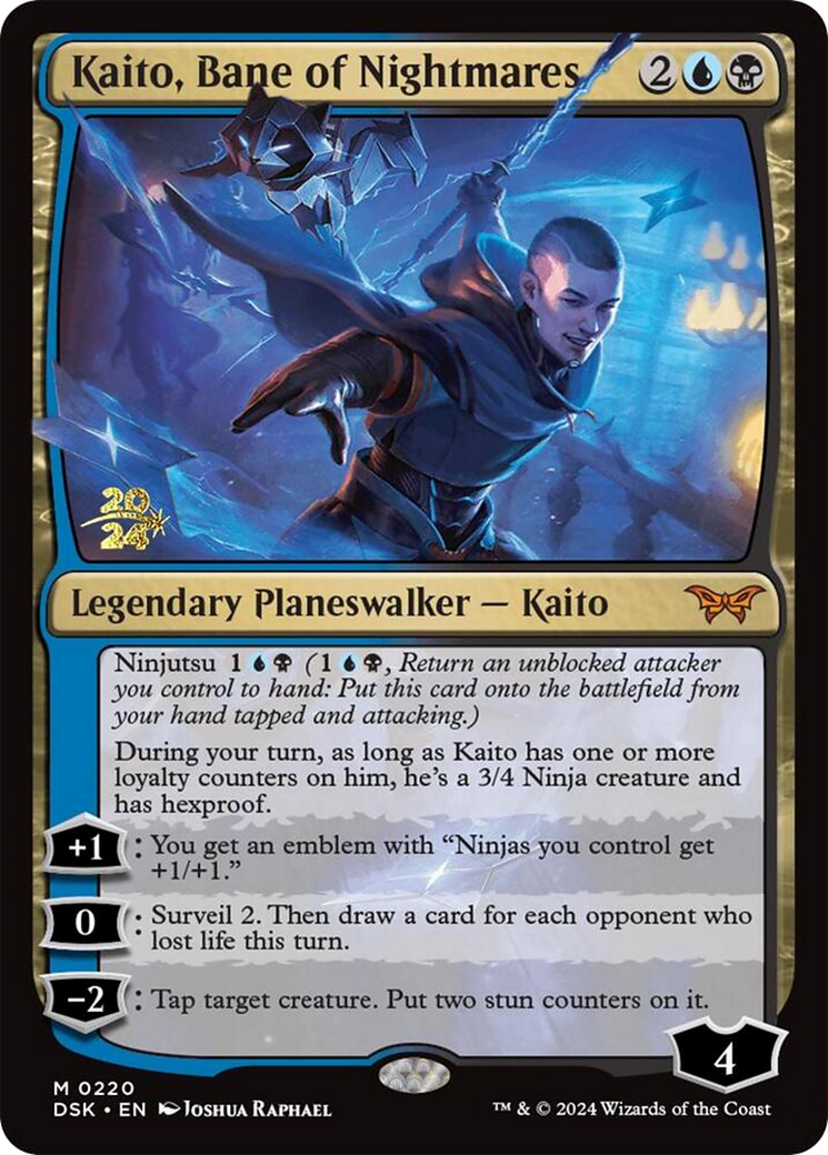 Kaito, Bane of Nightmares (PRE-220) [Duskmourn: House of Horror Promos] Foil