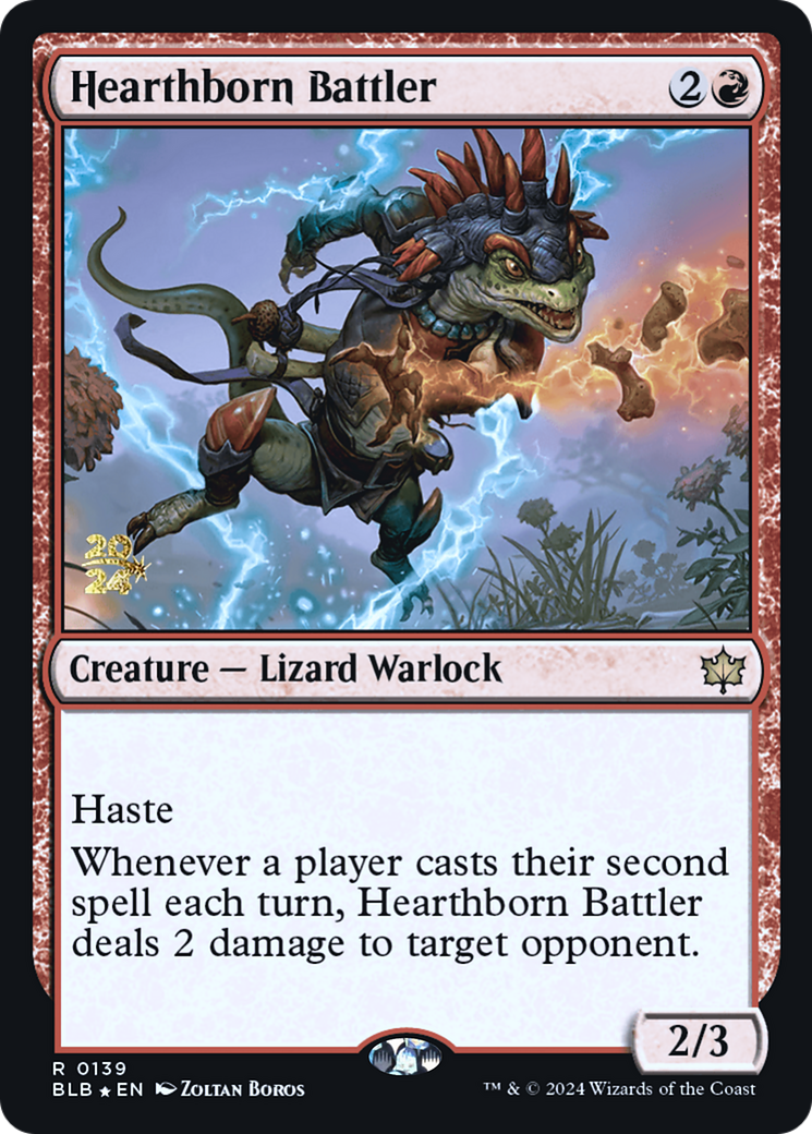 Hearthborn Battler (PRE-139S) [Bloomburrow Promos] Foil