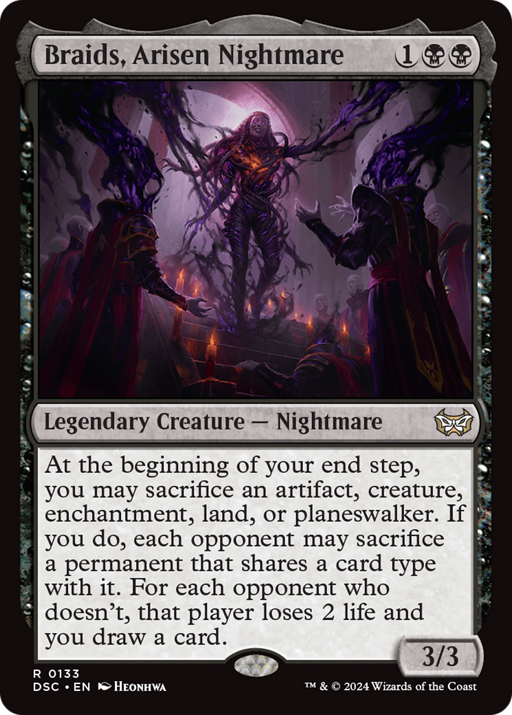 Braids, Arisen Nightmare (DSC-133) [Duskmourn: House of Horror Commander]