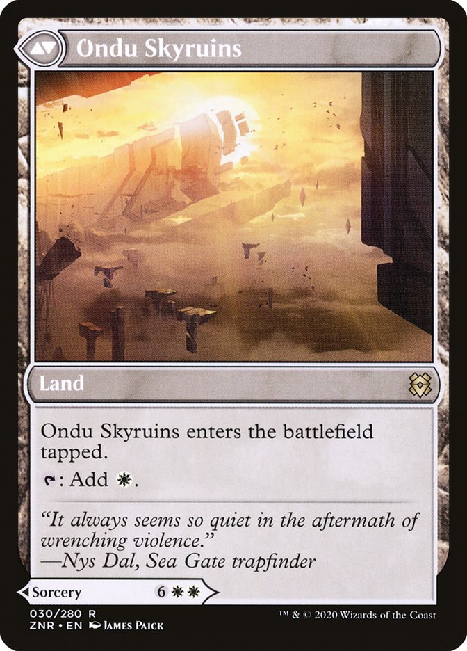Ondu Inversion // Ondu Skyruins (ZNR-030) [Zendikar Rising] Foil