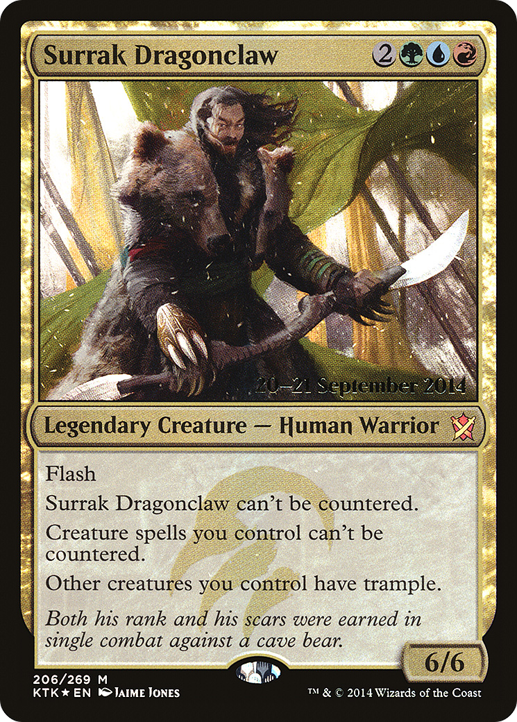 Surrak Dragonclaw (PRE-206S) [Khans of Tarkir Promos] Foil