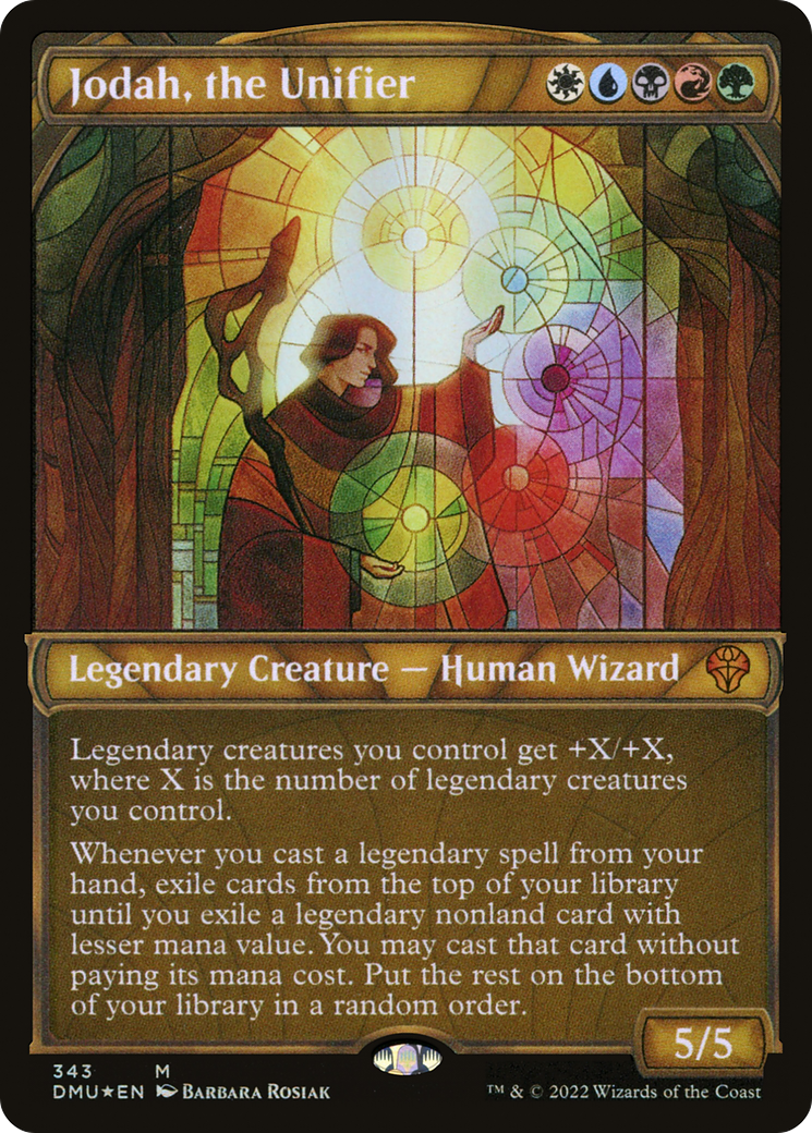 Jodah, the Unifier (Textured Foil) (DMU-343) (Showcase) [Dominaria United] Foil