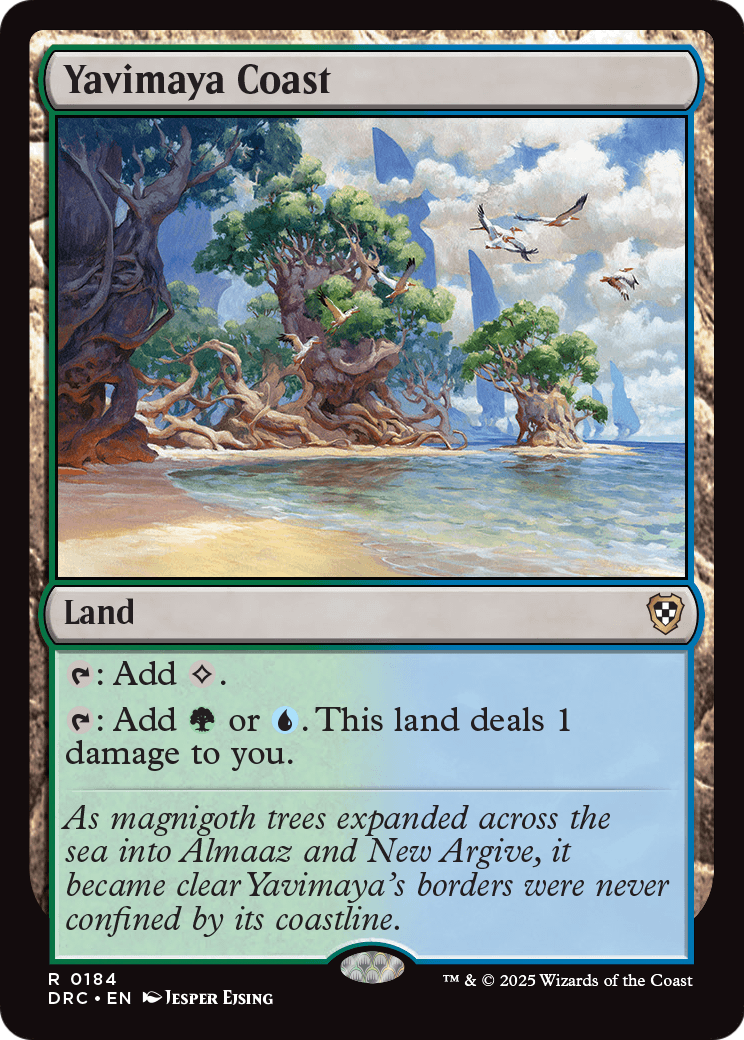 Yavimaya Coast (DRC-184) [Commander: Aetherdrift]