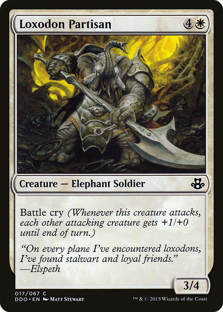 Loxodon Partisan (DDO-017) [Duel Decks: Elspeth vs. Kiora]