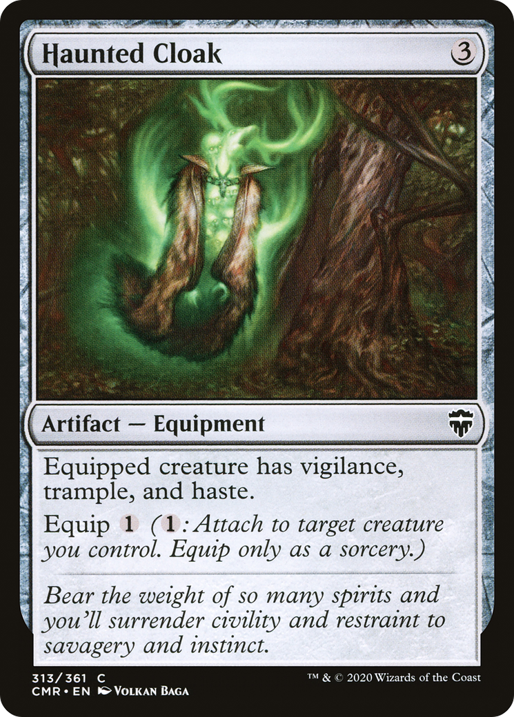 Haunted Cloak (CMR-313) [Commander Legends] Foil