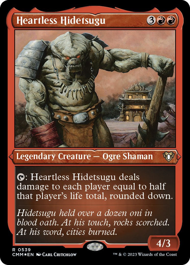 Heartless Hidetsugu (CMM-539) [Commander Masters] Etched Foil