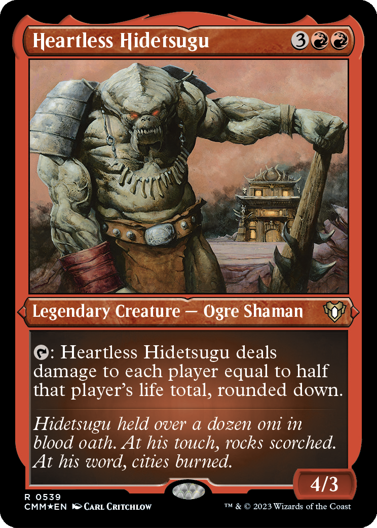 Heartless Hidetsugu (Foil Etched) (CMM-539) [Commander Masters] Foil
