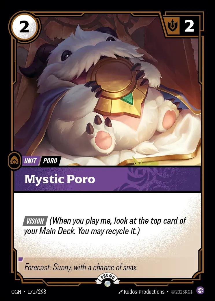 Mystic Poro (171/298) - Riftbound Organized Play Promotional Cards Foil