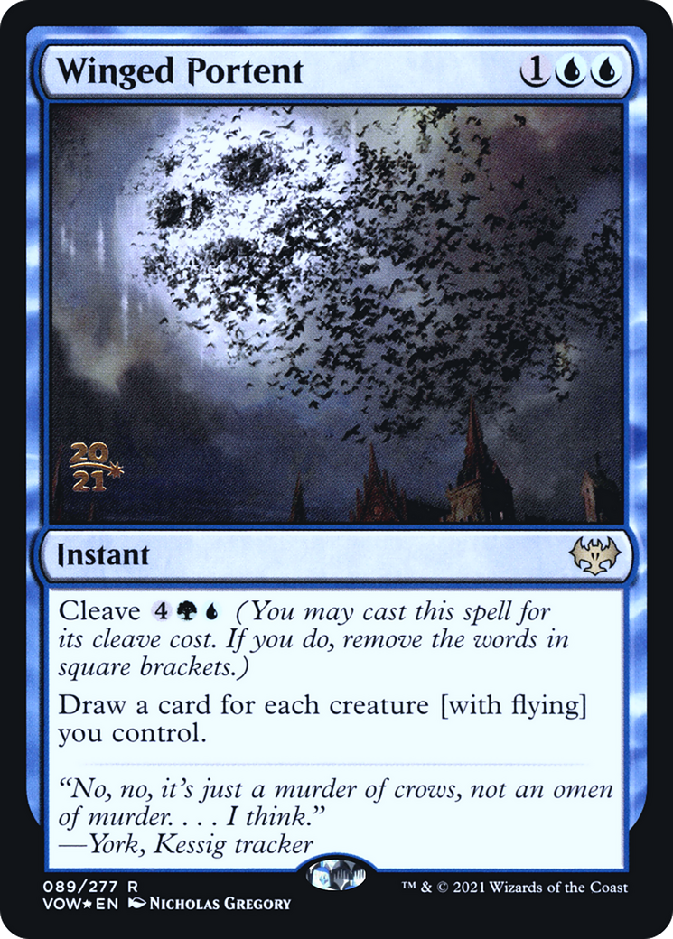 Winged Portent (PRE-089) [Innistrad: Crimson Vow Promos] Foil