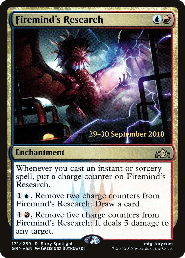 Firemind's Research (PRE-171S) [Guilds of Ravnica Promos] Foil