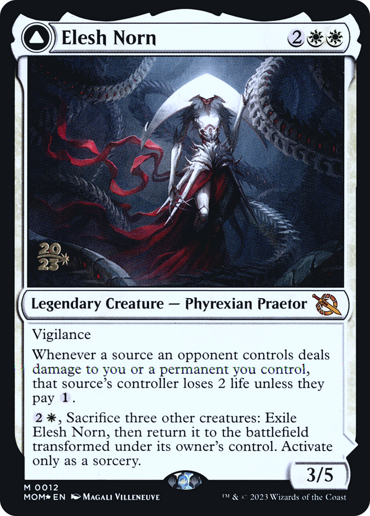 Elesh Norn // The Argent Etchings (PRE-12S) [March of the Machine Promos] Foil