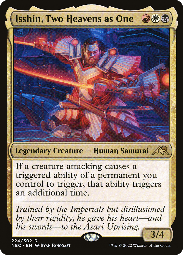 Isshin, Two Heavens as One (NEO-224) [Kamigawa: Neon Dynasty] Foil