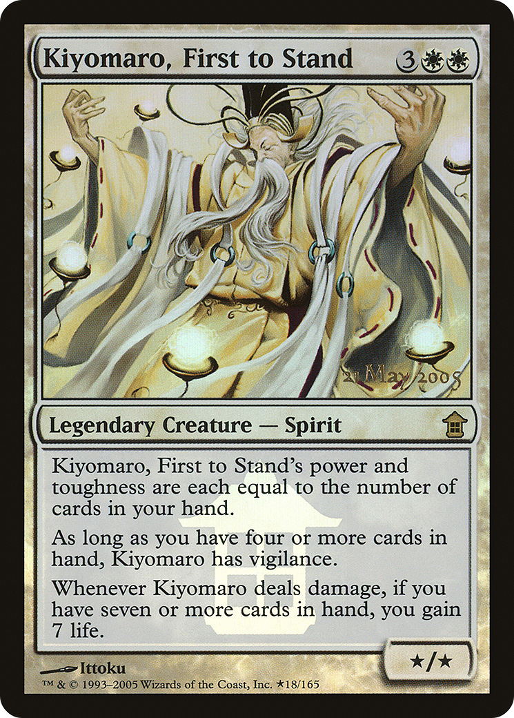 Kiyomaro, First to Stand (PRE-18★) [Saviors of Kamigawa Promos] Foil