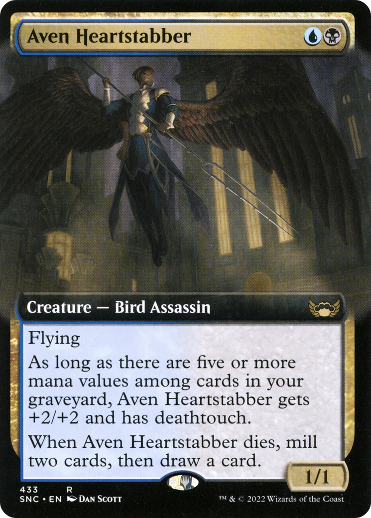 Aven Heartstabber (Extended Art) (SNC-433) [Streets of New Capenna]