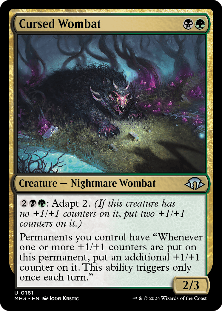 Cursed Wombat (MH3-181) [Modern Horizons 3] Foil