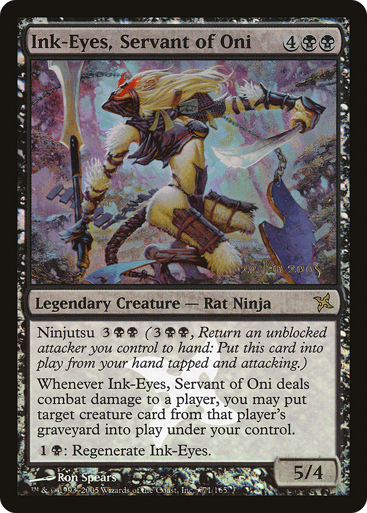 Ink-Eyes, Servant of Oni (PRE-71★) [Betrayers of Kamigawa Promos] Foil