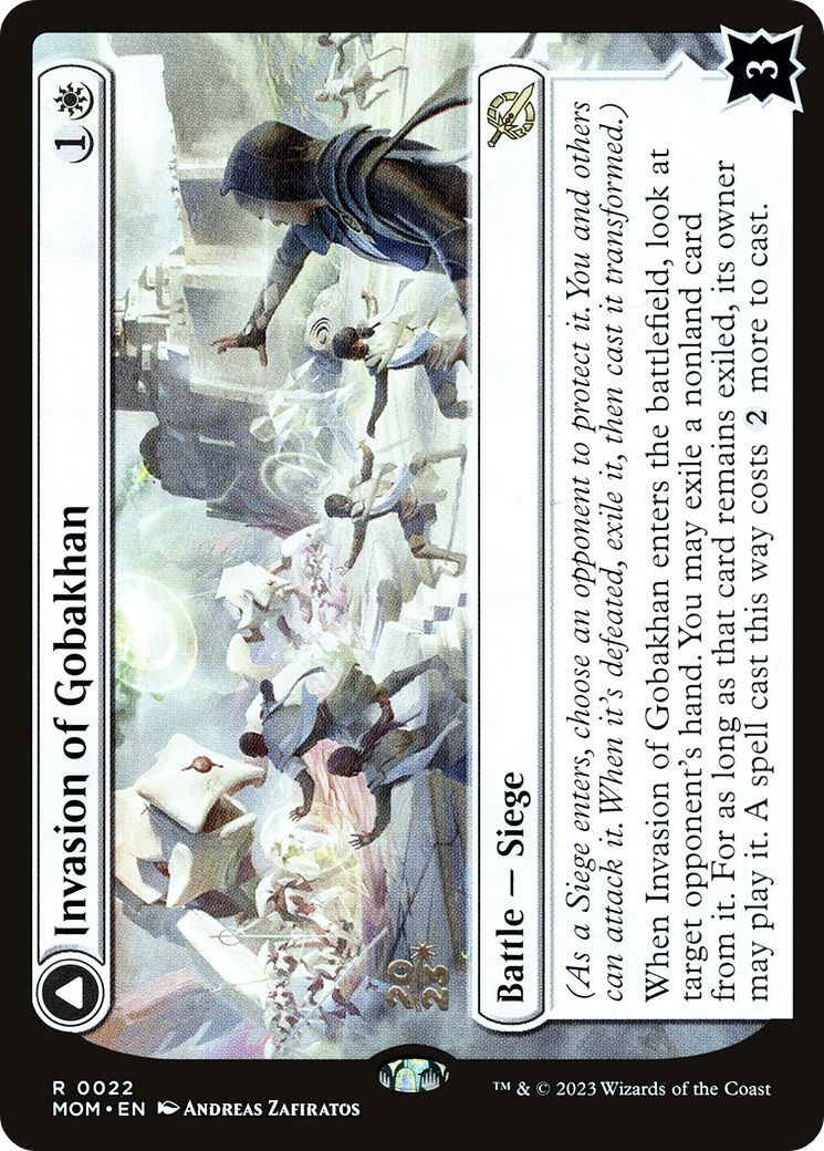 Invasion of Gobakhan // Lightshield Array (PRE-22S) [March of the Machine Promos] Foil