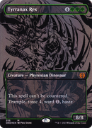 Tyrranax Rex (Oil Slick Raised Foil) (ONE-355) (Borderless) [Phyrexia: All Will Be One] Foil