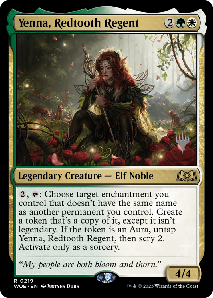 Yenna, Redtooth Regent (PPWOE-219P) [Wilds of Eldraine Promos] Foil