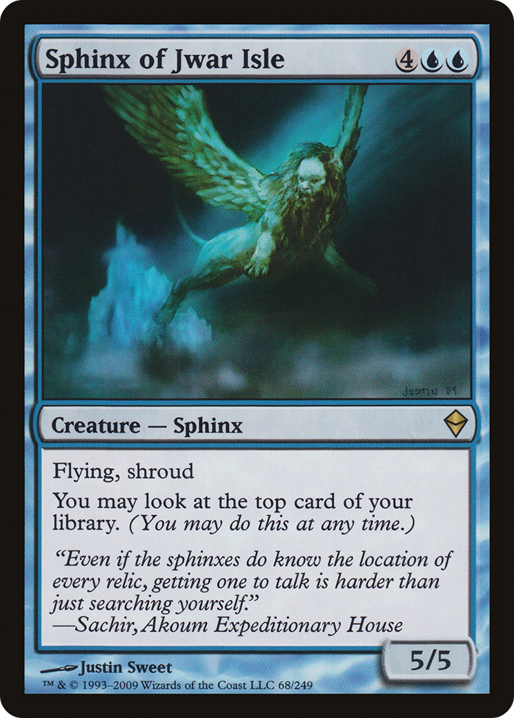 Sphinx of Jwar Isle (ZEN-068) [Zendikar] Foil