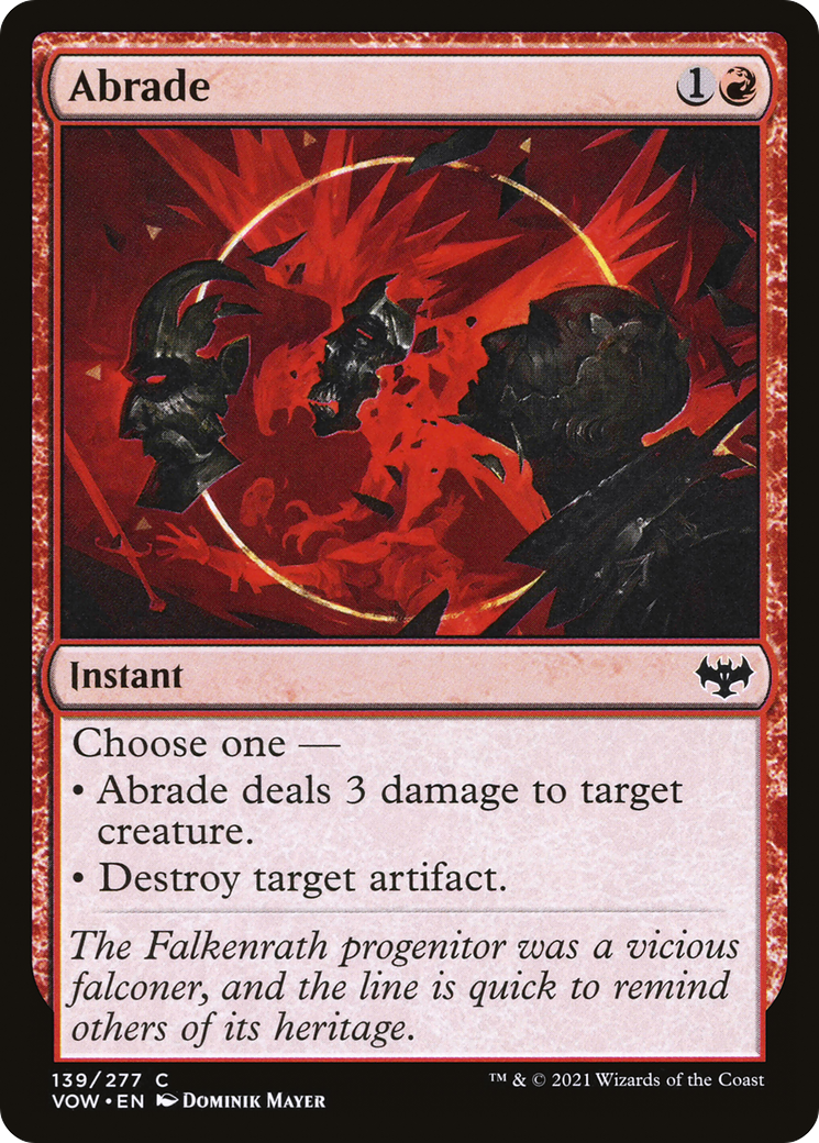Abrade (VOW-139) [Innistrad: Crimson Vow] Foil