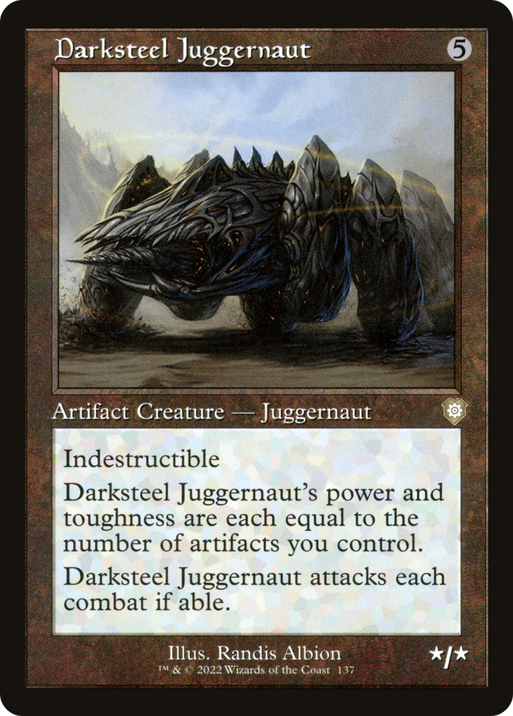 Darksteel Juggernaut (Retro Frame) (BRC-137) [The Brothers' War Commander]