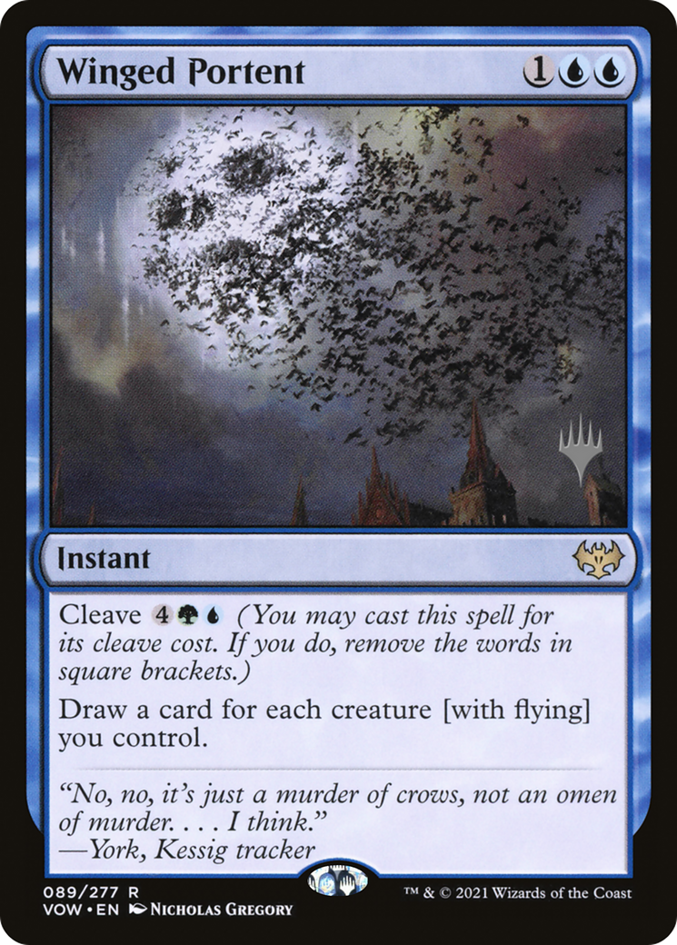 Winged Portent [Promo Pack: Innistrad: Crimson Vow Promos]