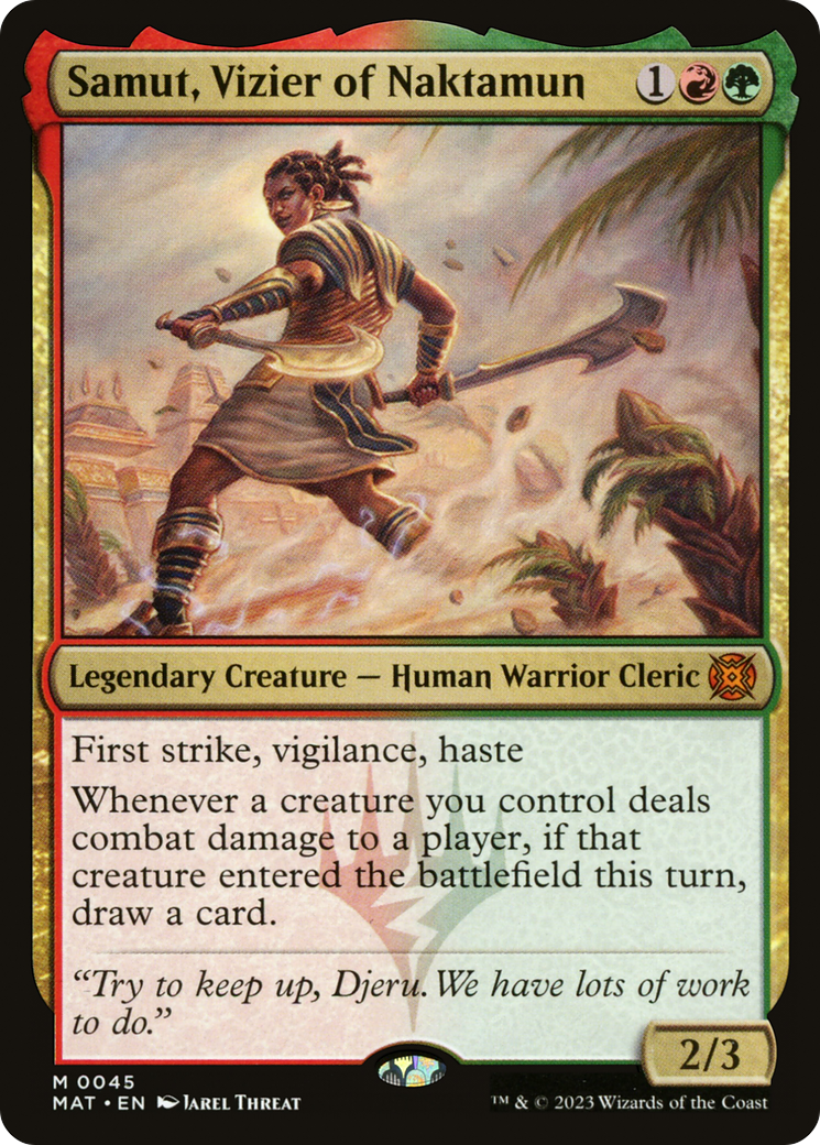 Samut, Vizier of Naktamun (MAT-045) [March of the Machine: The Aftermath] Foil