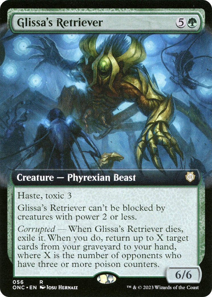 Glissa's Retriever (ONC-056) [Phyrexia: All Will Be One Commander]: (Extended Art) Foil