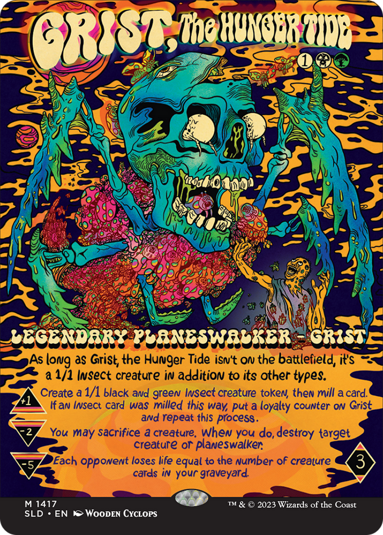 Grist, the Hunger Tide (SLD-1417) [Secret Lair Drop]: (Full Art) (Borderless) Foil