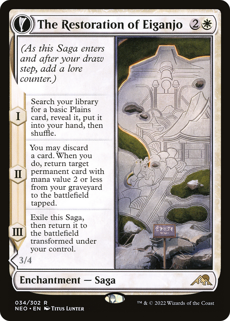 The Restoration of Eiganjo (NEO-034) [Kamigawa: Neon Dynasty]