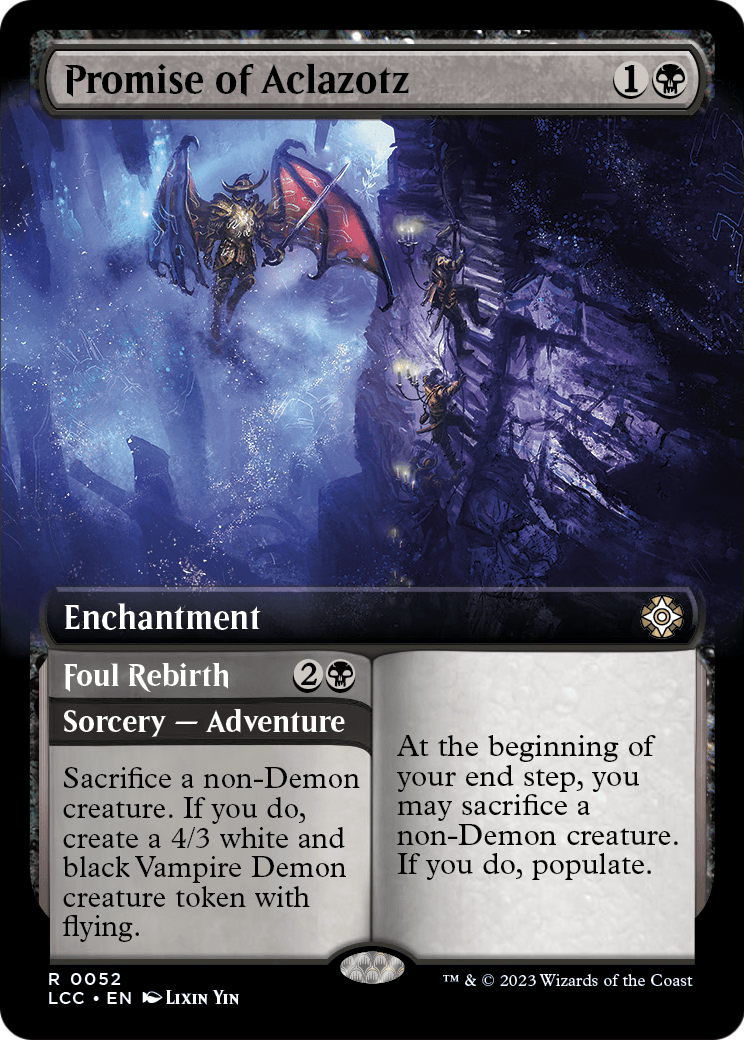Promise of Aclazotz (Extended Art) (LCC-052) [The Lost Caverns of Ixalan Commander]