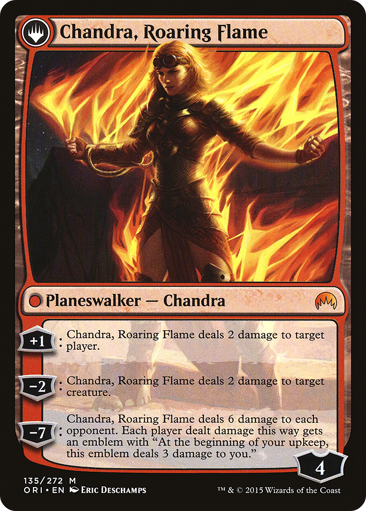 Chandra, Fire of Kaladesh // Chandra, Roaring Flame (LIST-ORI-135) [The List]: (originpwdfc)