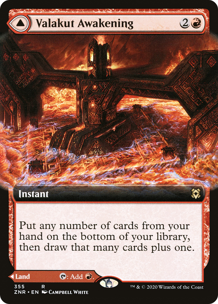 Valakut Awakening // Valakut Stoneforge (ZNR-355) [Zendikar Rising]: (Extended Art) Foil