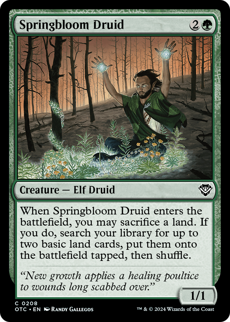 Springbloom Druid (OTC-208) [Outlaws of Thunder Junction Commander]