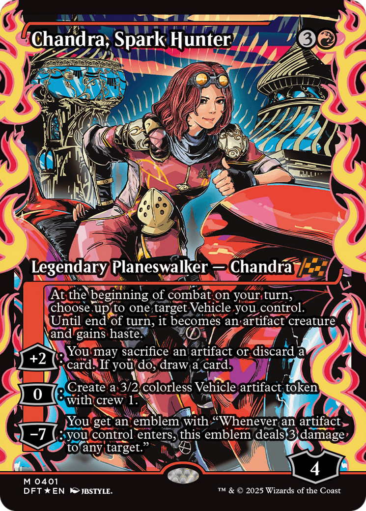 Chandra, Spark Hunter (DFT-401) [Aetherdrift]: (Showcase) Foil