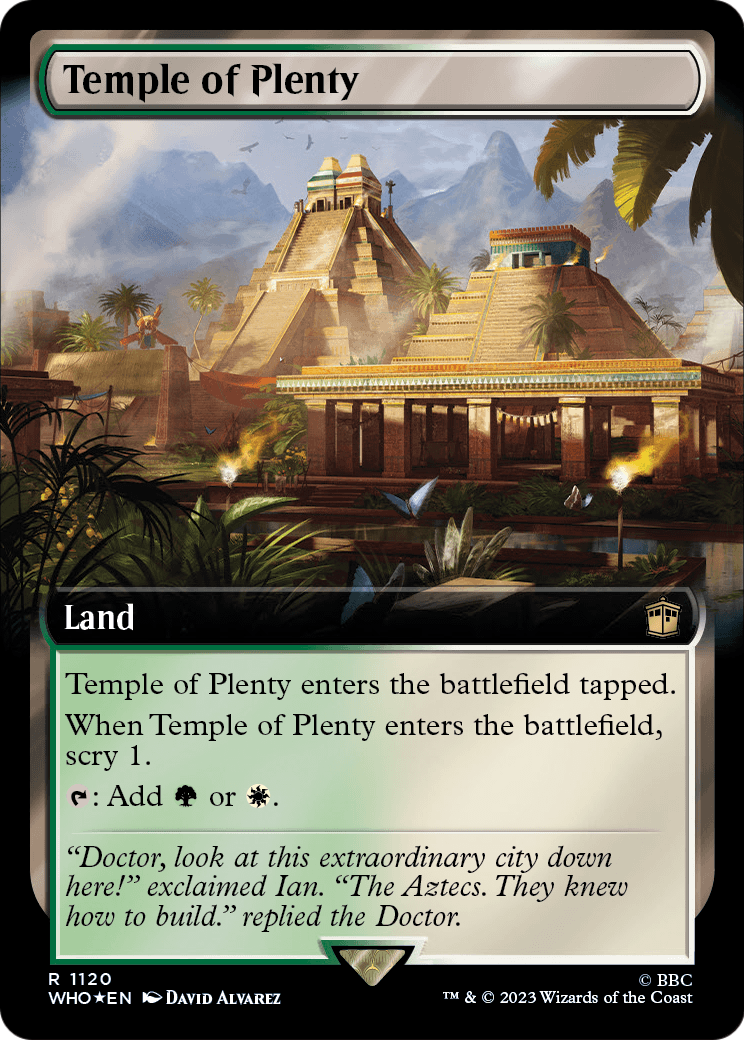 Temple of Plenty (Extended Art) (Surge Foil) (WHO-1120) [Doctor Who] Foil