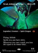Teval, Arbiter of Virtue (TDM-373) [Tarkir: Dragonstorm]: (Showcase) (Borderless) Foil