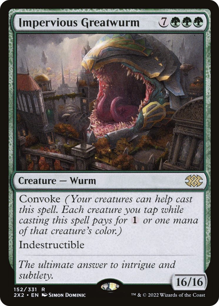 Impervious Greatwurm (2X2-152) [Double Masters 2022]