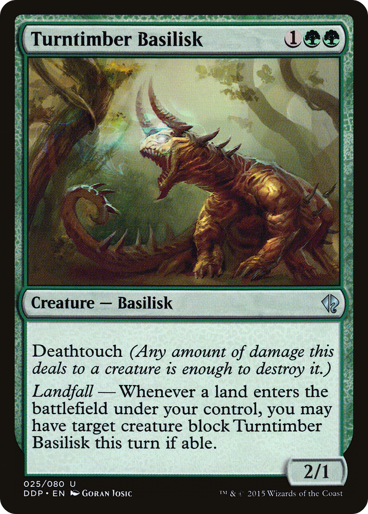 Turntimber Basilisk (DDP-025) [Duel Decks: Zendikar vs. Eldrazi]
