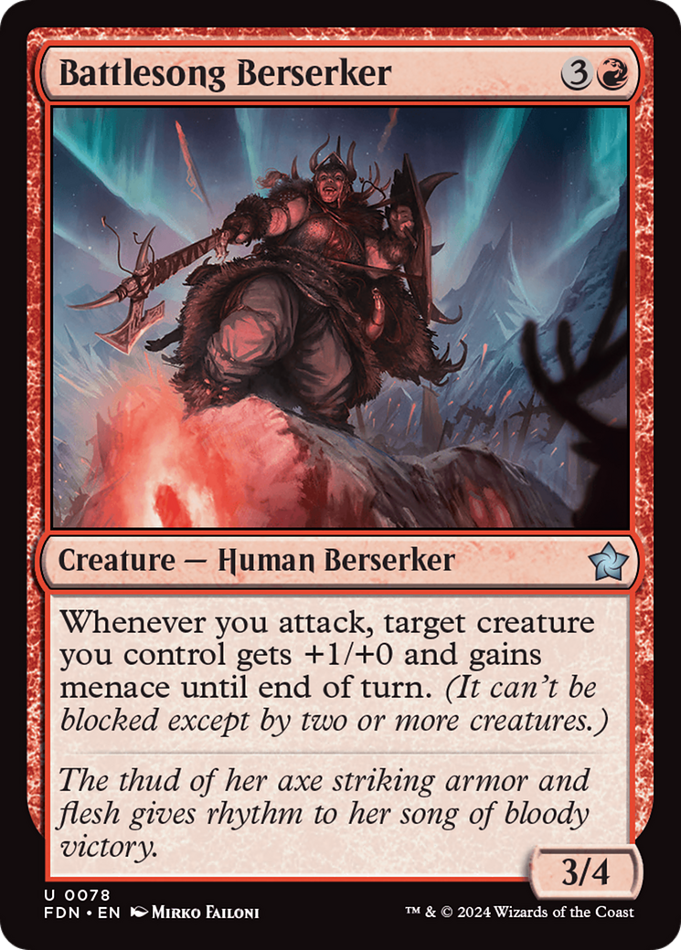 Battlesong Berserker (FDN-078) [Foundations]