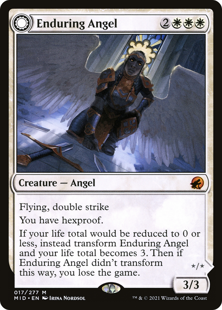 Enduring Angel (MID-017) [Innistrad: Midnight Hunt]