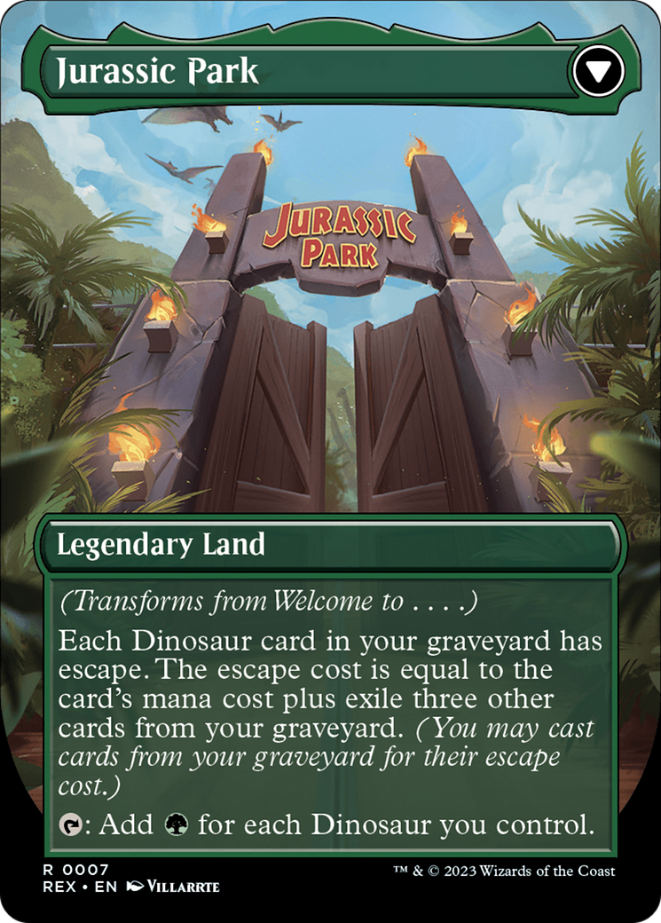 Welcome to . . . // Jurassic Park (REX-007) [Jurassic World Collection] (Borderless) Foil